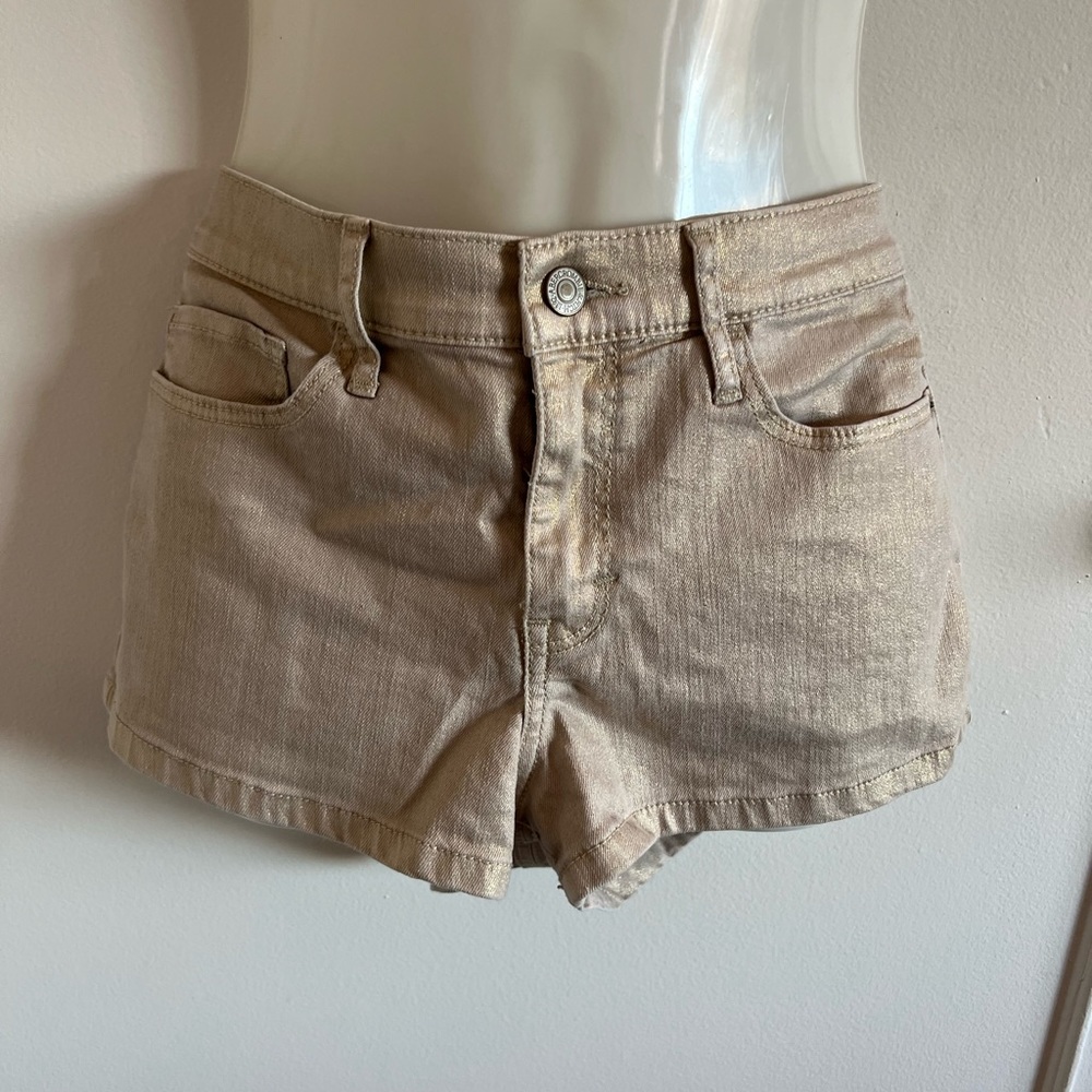 Shimmery Gold Abercrombie & Fitch Shorts